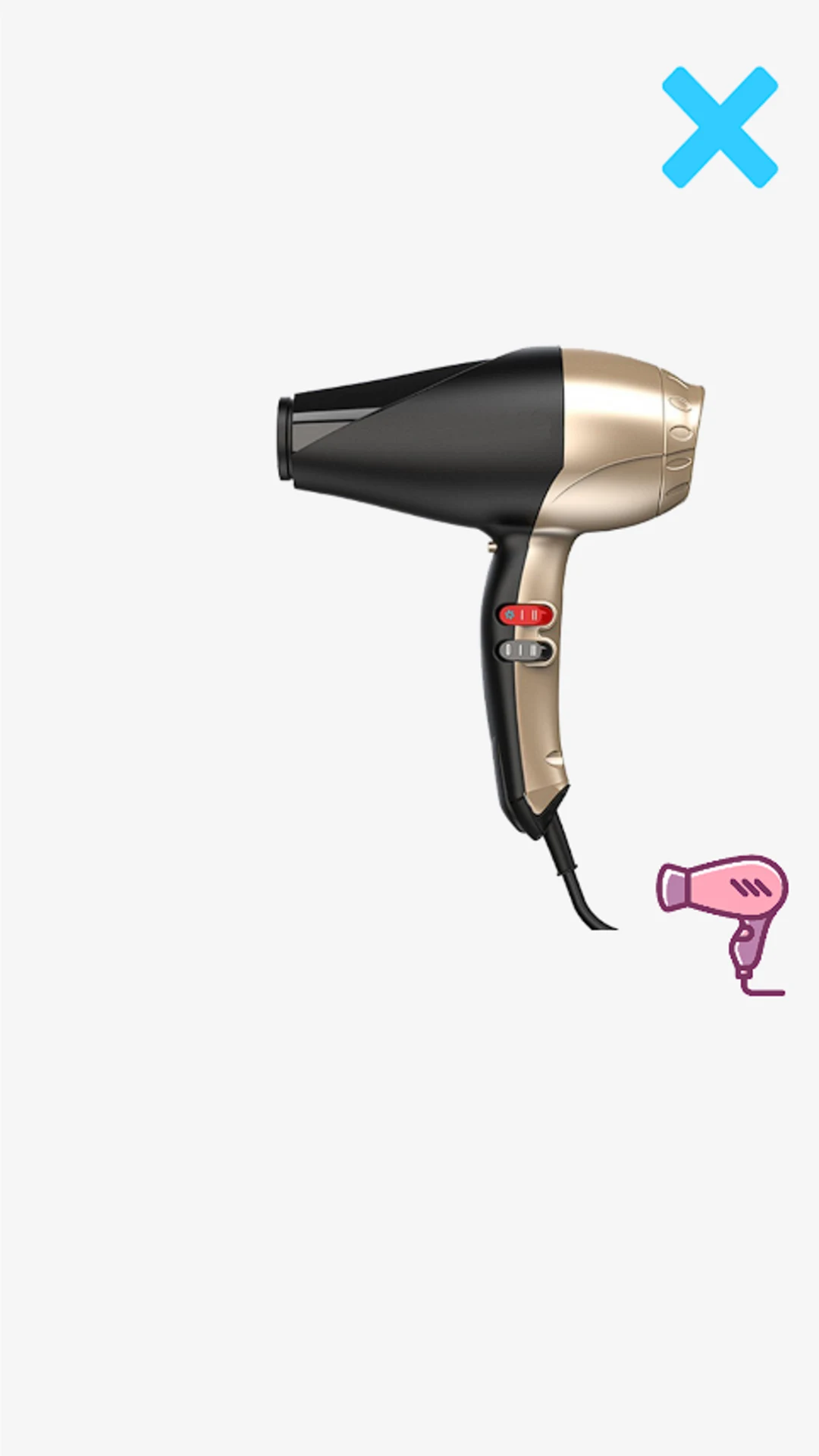 Hair dryer screenshot