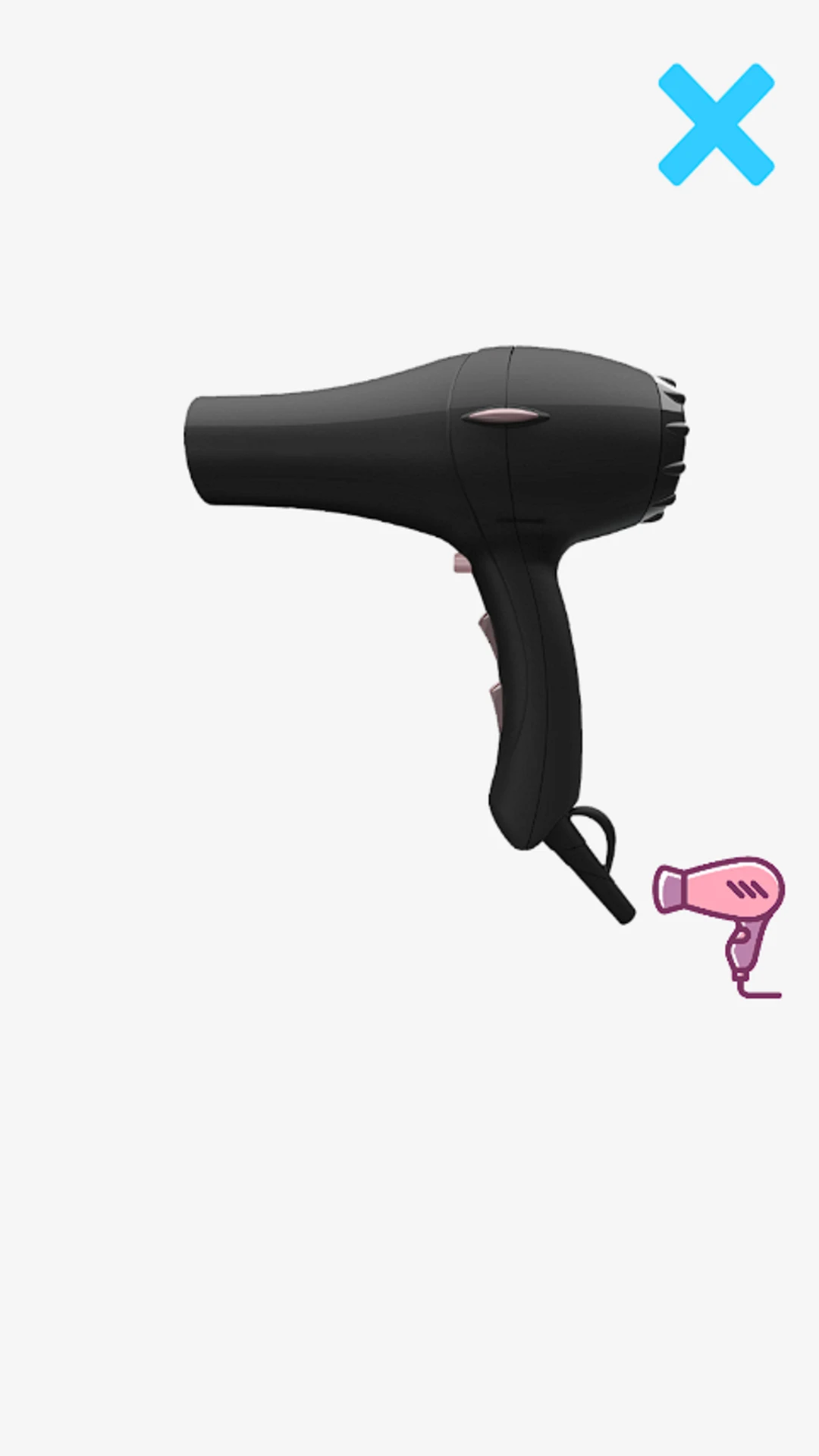 Hair dryer screenshot