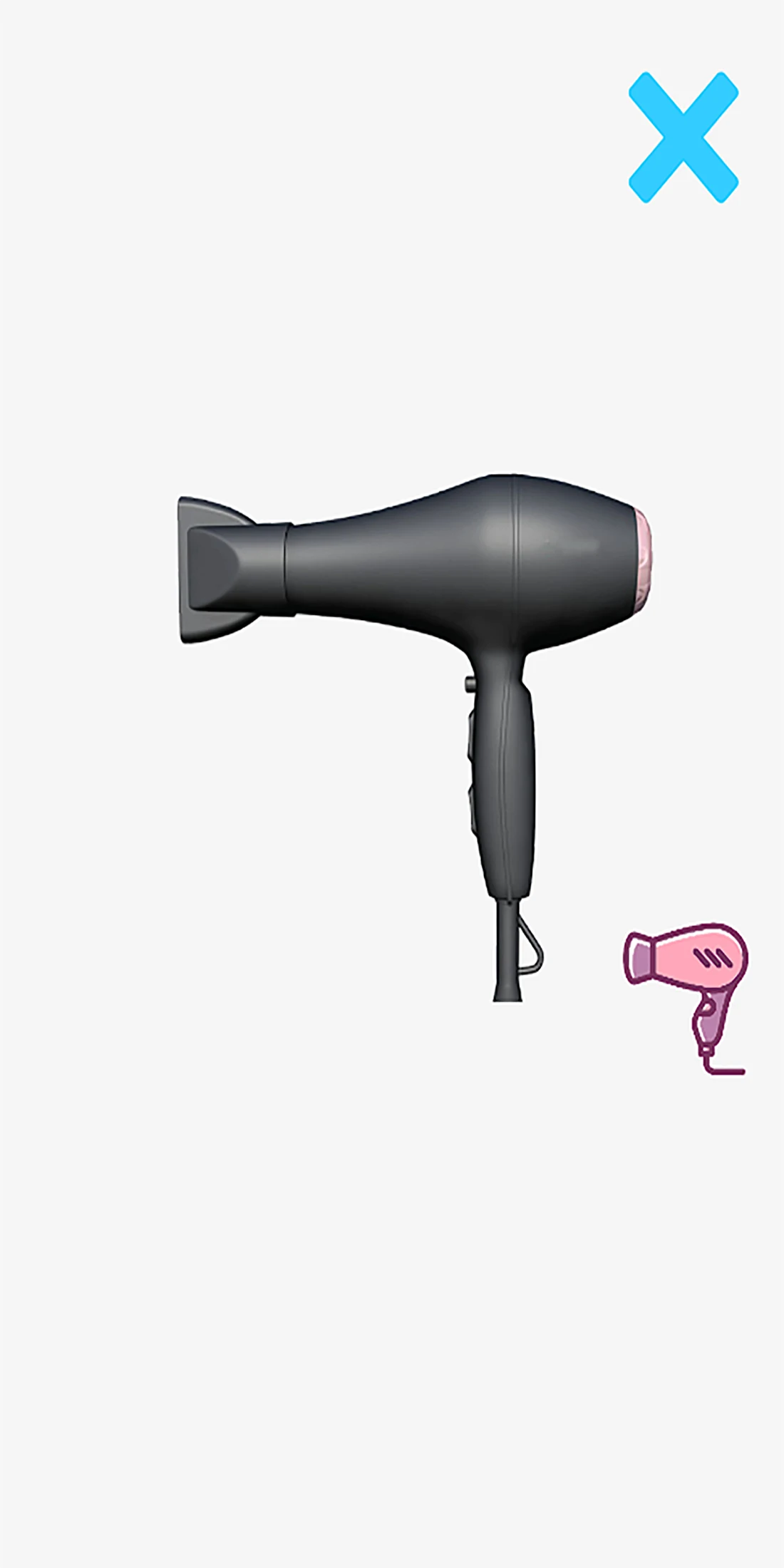 Hair dryer screenshot