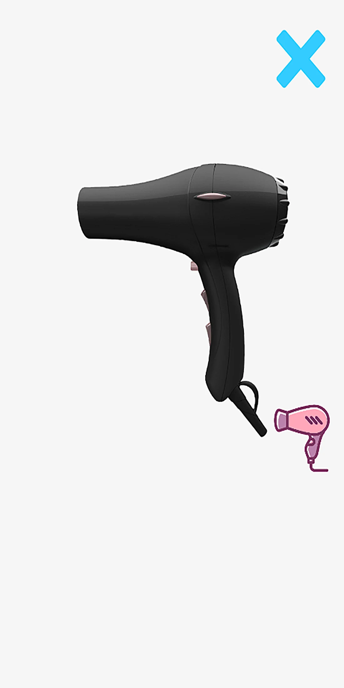 Hair dryer screenshot